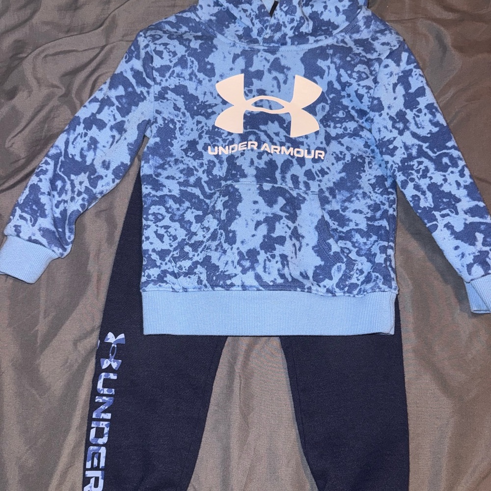 Under Armour Kids Blue Patterned Hoodie Set